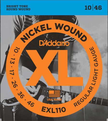 D'Addario EXL110 Nickel Round Wound Electric Guitar Strings EXL110 Regular Light 10-46
